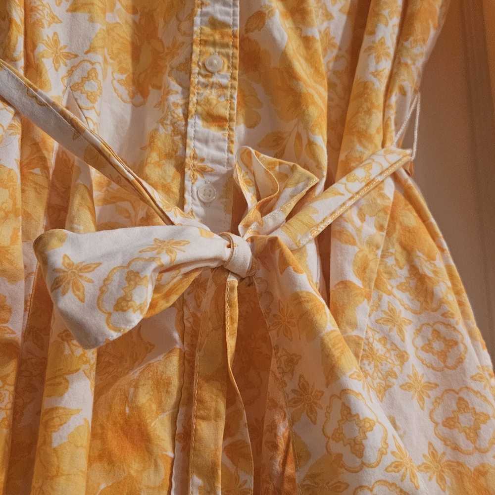 Yellow Floral Women's Dress - Picture 5 of 10